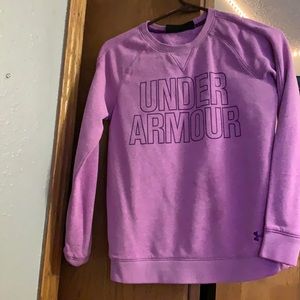 purple under armour crew neck